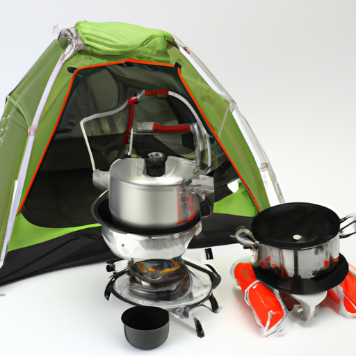 Campingausrüstung: Für Familienausflüge in die Natur, zB Zelte, Schlafsäcke und Campingkocher